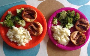 Easy dinner for the kids - mini toad in the hole