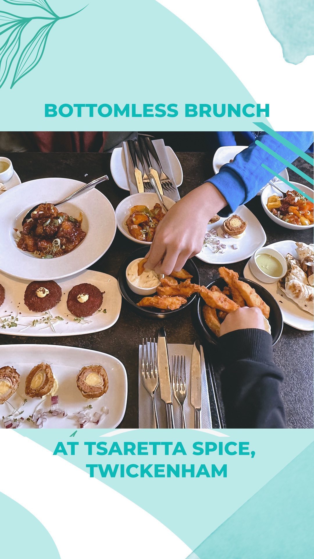 [AD - Gifted]

Last weekend we were invited to try out @tsarettaspice’s new Bottomless Brunch menu and I can tell you it was thumbs up all round!

There’s a good choice tapas on offer from Punjabi fish fingers, Indo Chinese Chicken to Spiced Lamb Scotch Eggs and Manchurian Cauliflower (which was amazing!)

If you’re local to Twickenham and fancy giving them a try here’s are the details.

Tsaretta Spice Bottomless Brunch
⭐️£37.50 per head for bottomless Prosecco or cocktail of the day
⭐️£55 per head for bottomless Champagne
⭐️ Food included: 4 tapas selections and dessert or 2 tapas selections, a pav or naanwich and dessert
⭐️ Non-alcohol brunch is also available

Tsaretta Spice
55 Church Street
Twickenham
TW1 3NR

You can also read our full review over on the blog (link in bio)