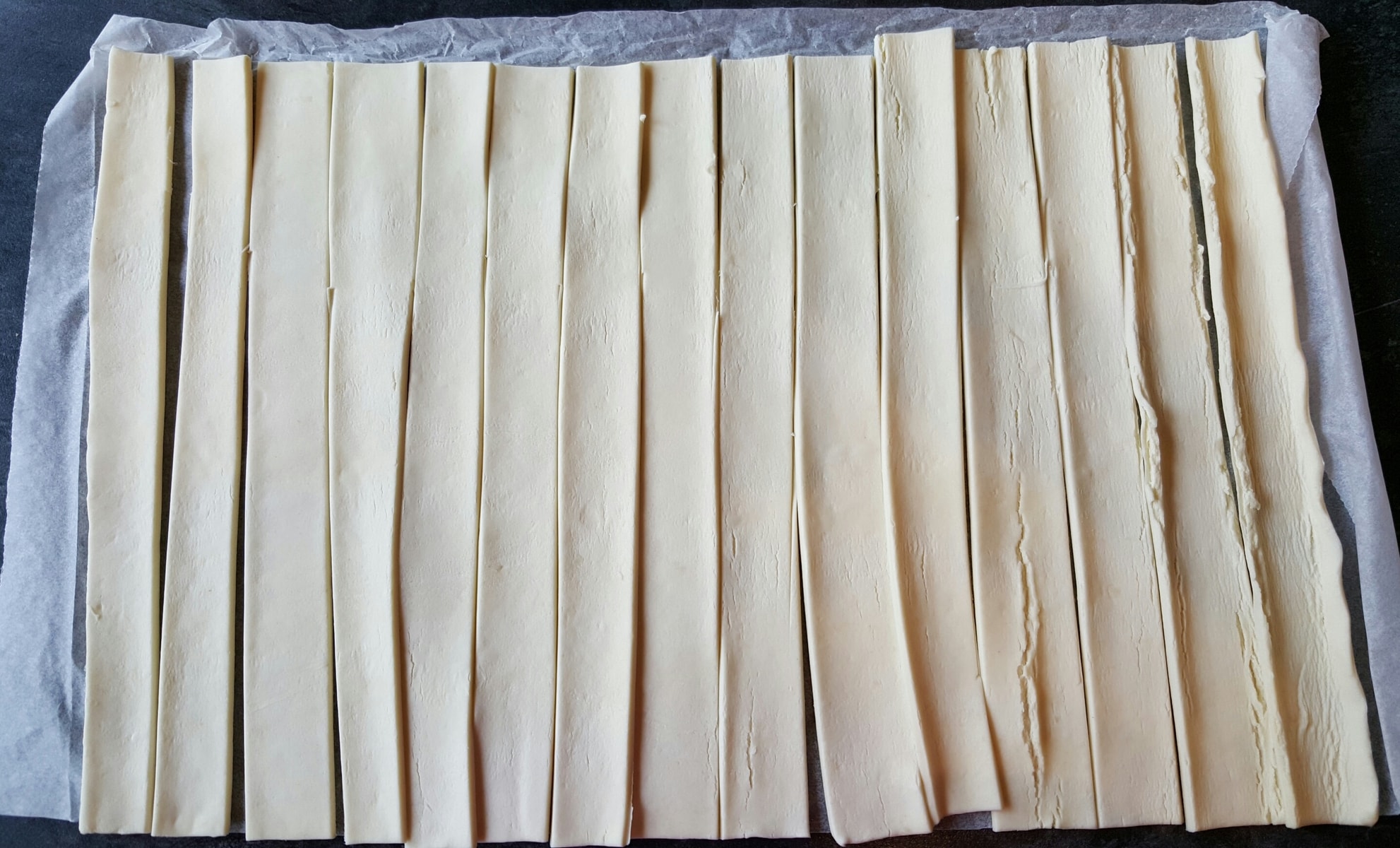 Cheese & Walnut Puff Pastry Strips - step 1