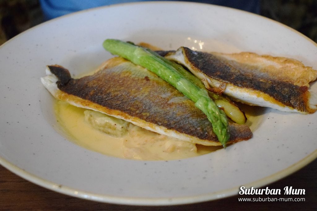 Seared fillet of Sea bass - The Thames Court, Shepperton