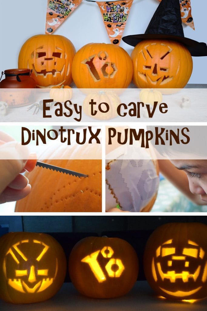 Easy to Carve Dinotrux Pumpkins