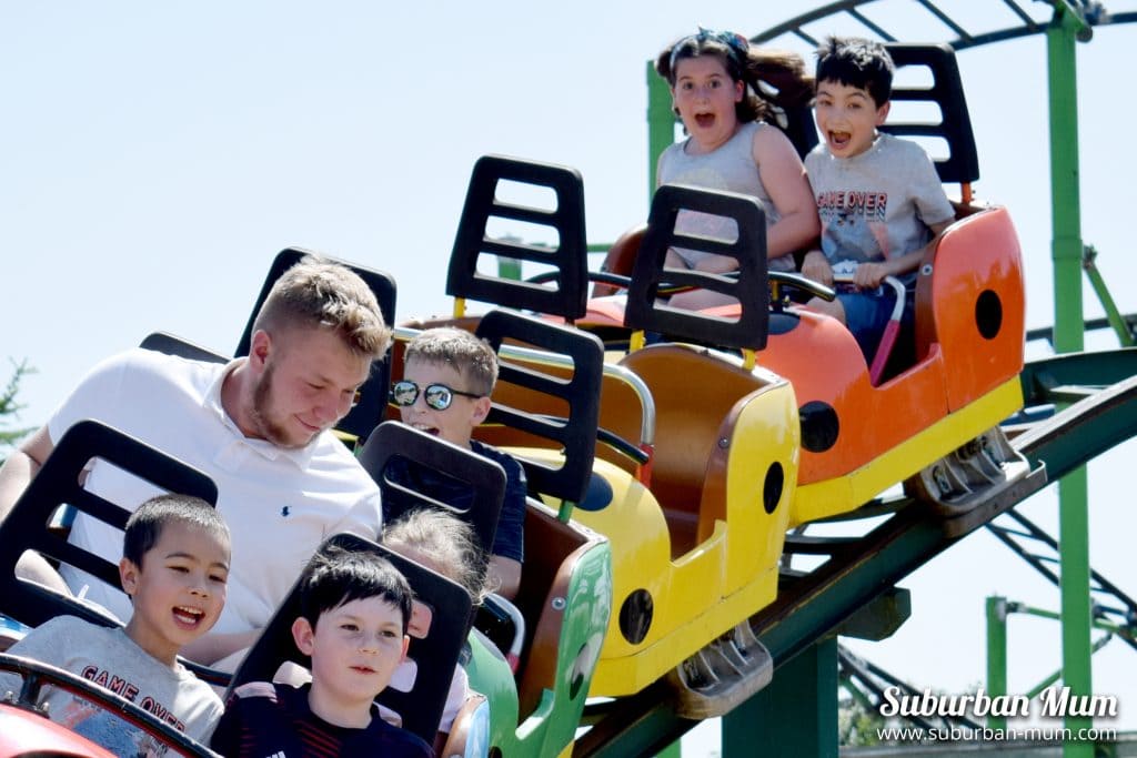 Kids on Ladybird Coaster, Wicksteed Park