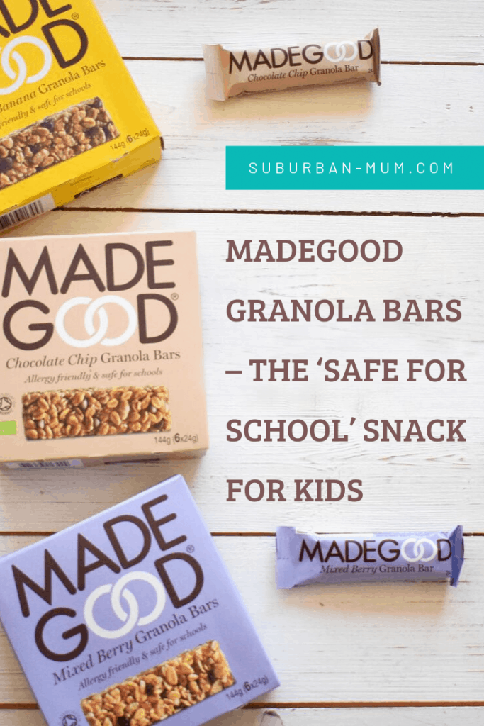 MadeGood granola bars - the safe for school' snack for kids