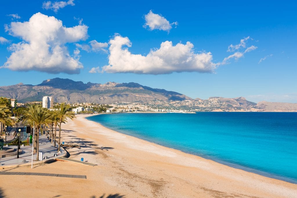 playa albir beach, altea with kids