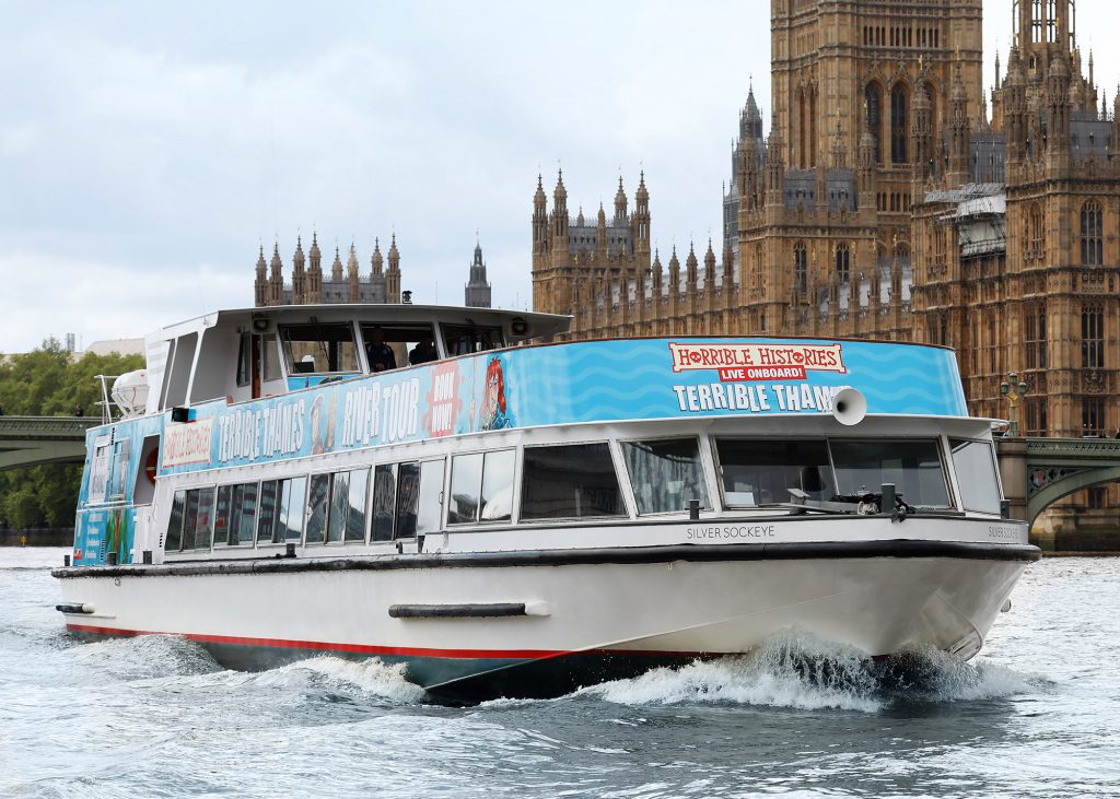 Horrible Histories Thames Tour along Westminster