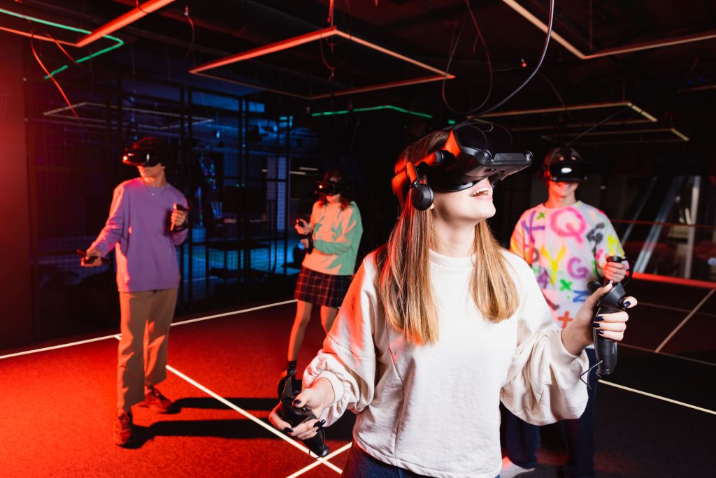 Teen enjoying a VR experience