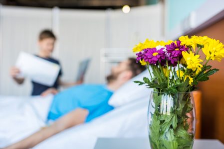 patient on hospital bed