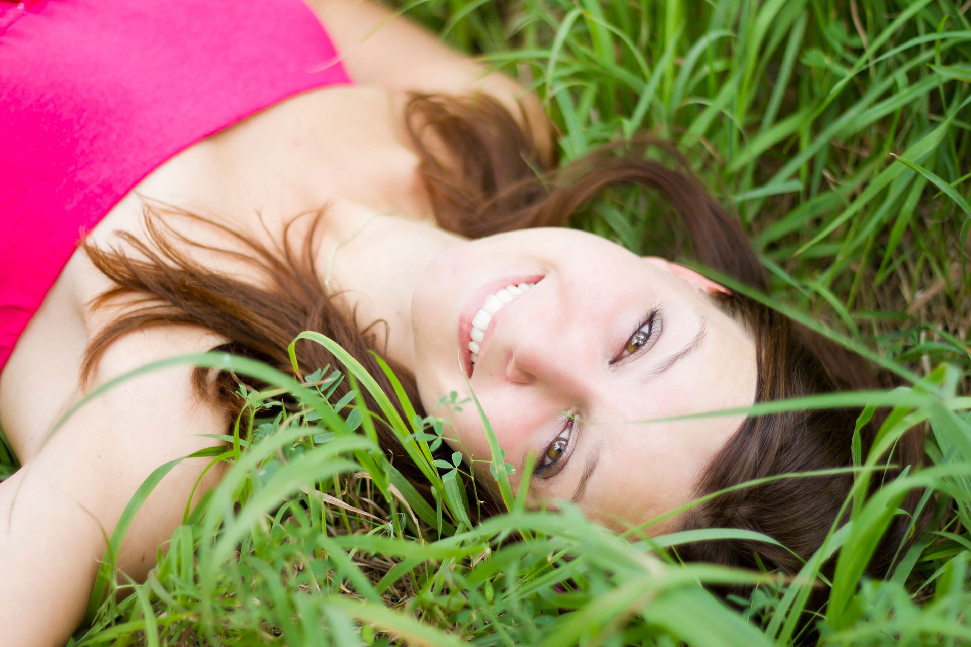 woman smiling