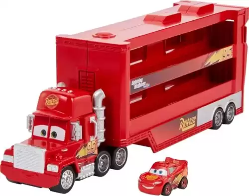 Mattel Disney and Pixar Cars Disney and Pixar Cars Minis Transporter With Vehicle, Kids Birthday Gift For Ages 4 Years and Older, GNW34