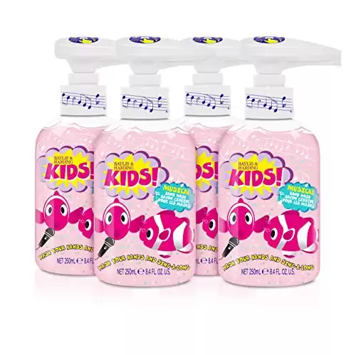 Baylis & Harding Kids! Pink Musical Hand Wash 250ml, Pack of 4 - Vegan Friendly