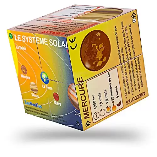 ZooBooKoo Educational Planets - Solar System Statistics Cube Book