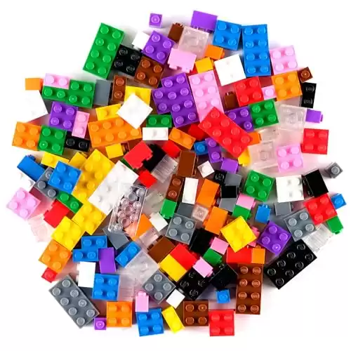 Strictly Briks Premium 12 Color 156 Piece Loose Building Brik Set - Compatible with LEGO Blocks, Compatible with LEGO Base Plates