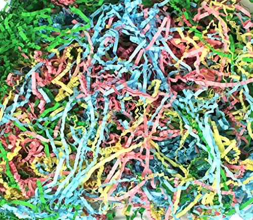 Paper Shreds Assorted Colours in Blue, Green, Yellow and Pink