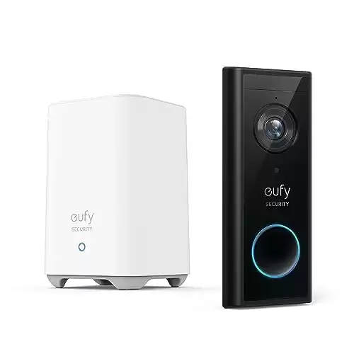 eufy Security Video Doorbell S220 with HomeBase, 2K HD, No Monthly Fee, On-Device AI Detection,16GB Local Storage, Simple Self-Installation, Compatible Devices