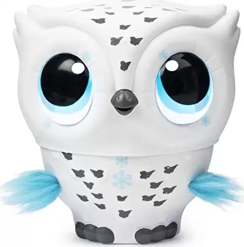 Owleez, Flying Baby Owl Interactive Toy with Lights and Sounds (White), for Kids Aged 6 and up