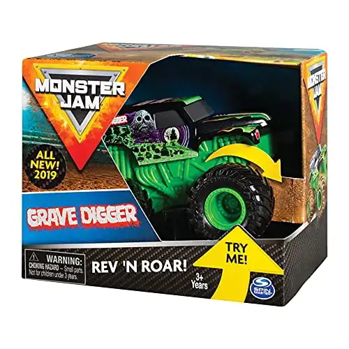 Monster Jam, Official Grave Digger Rev N Roar Monster Truck, 1:43 Scale