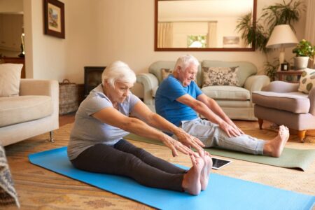 elderly exercising