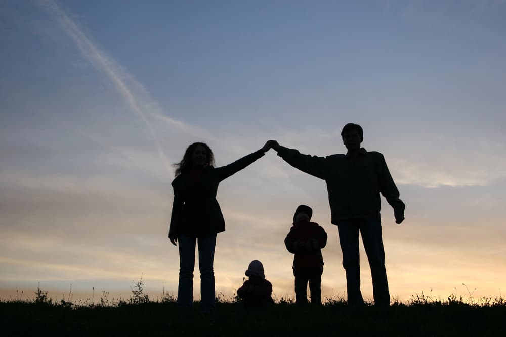 family at dawn