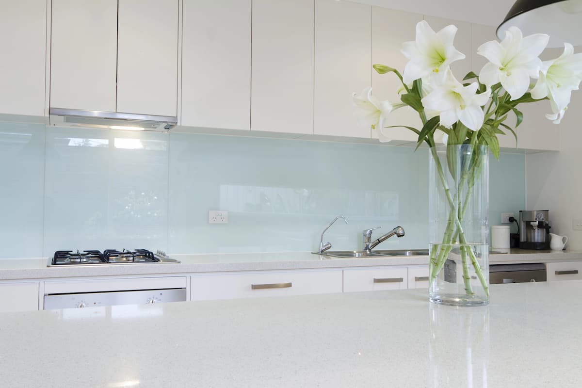 glass splashback