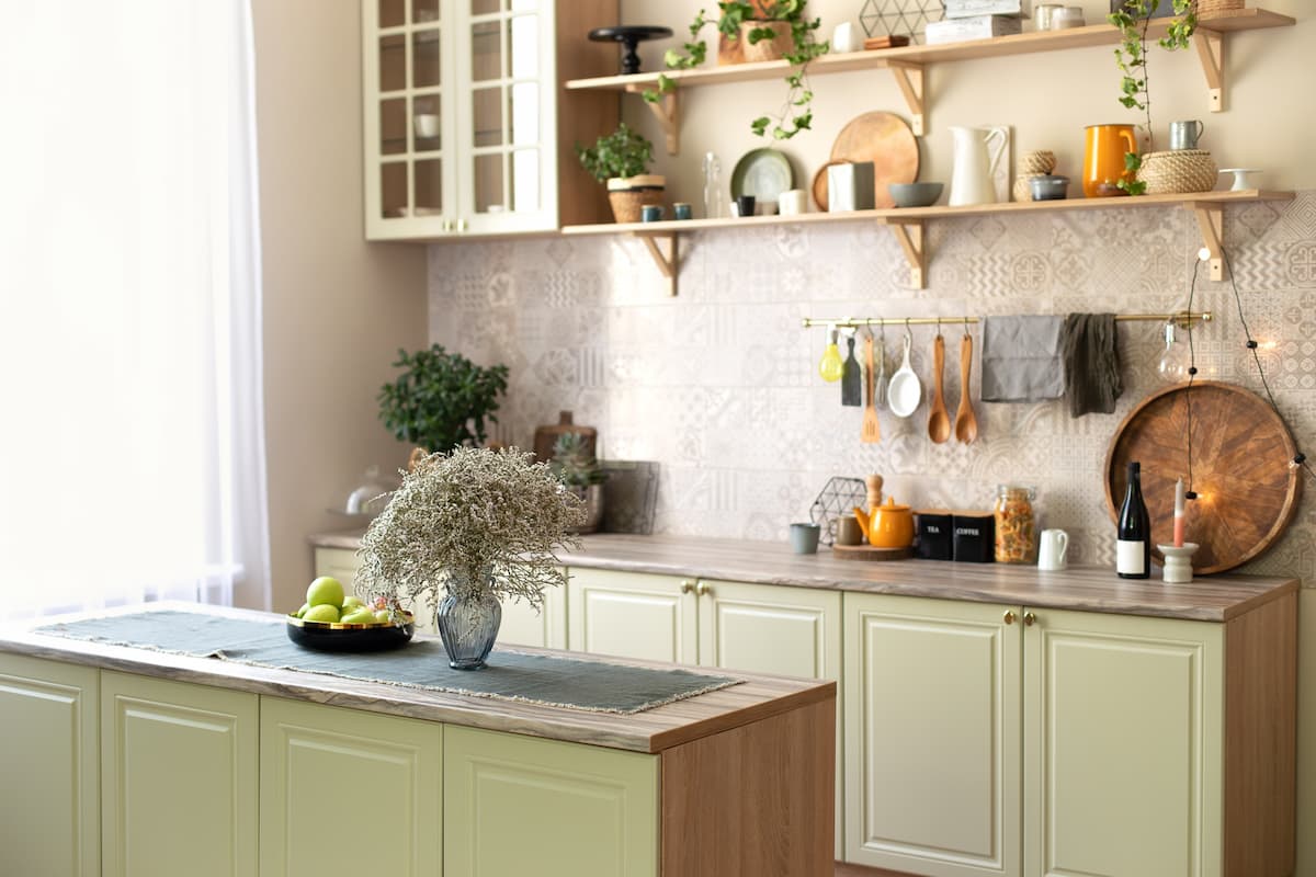 kitchen with tiles