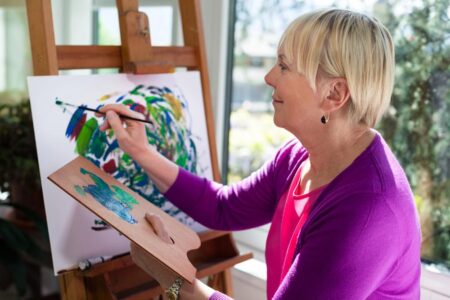 woman painting