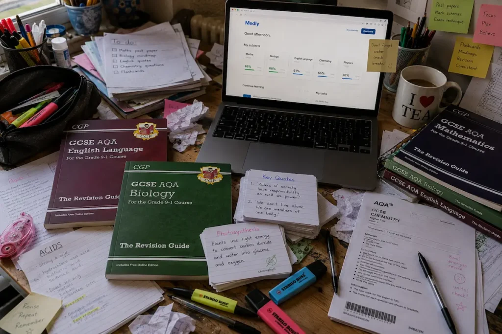gcse-revision-books-flashcards-study-desk Best GCSE Revision Resources: What’s Actually Worth Buying?