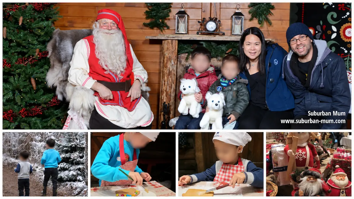 Family meeting Father Christmas at LaplandUK